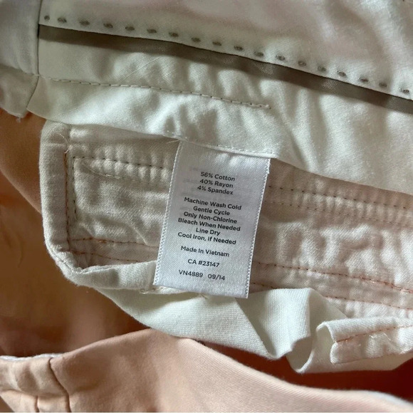 Talbots Hampshire Curvy Peach Crop Ankle Pants Women’s 8 Petite - Picture 7 of 12